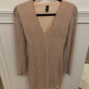 A diamond long sleeve dress
